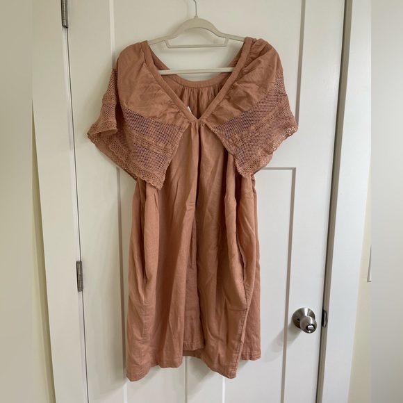 Brand New Never Worn Flutter-Sleeve Tie-Back Mini Swing Dress for Women - Picture 2 of 3